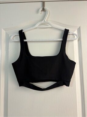 Garage Black Twist-Back Square-Neck Tank